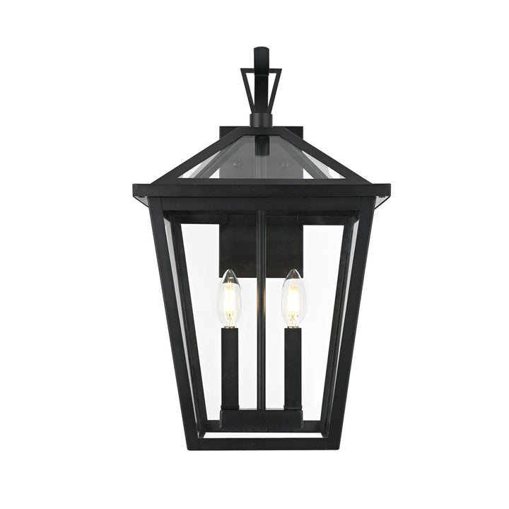 12 Inch Outdoor Wall Sconce in Black - View 3 - Joshua Marshal