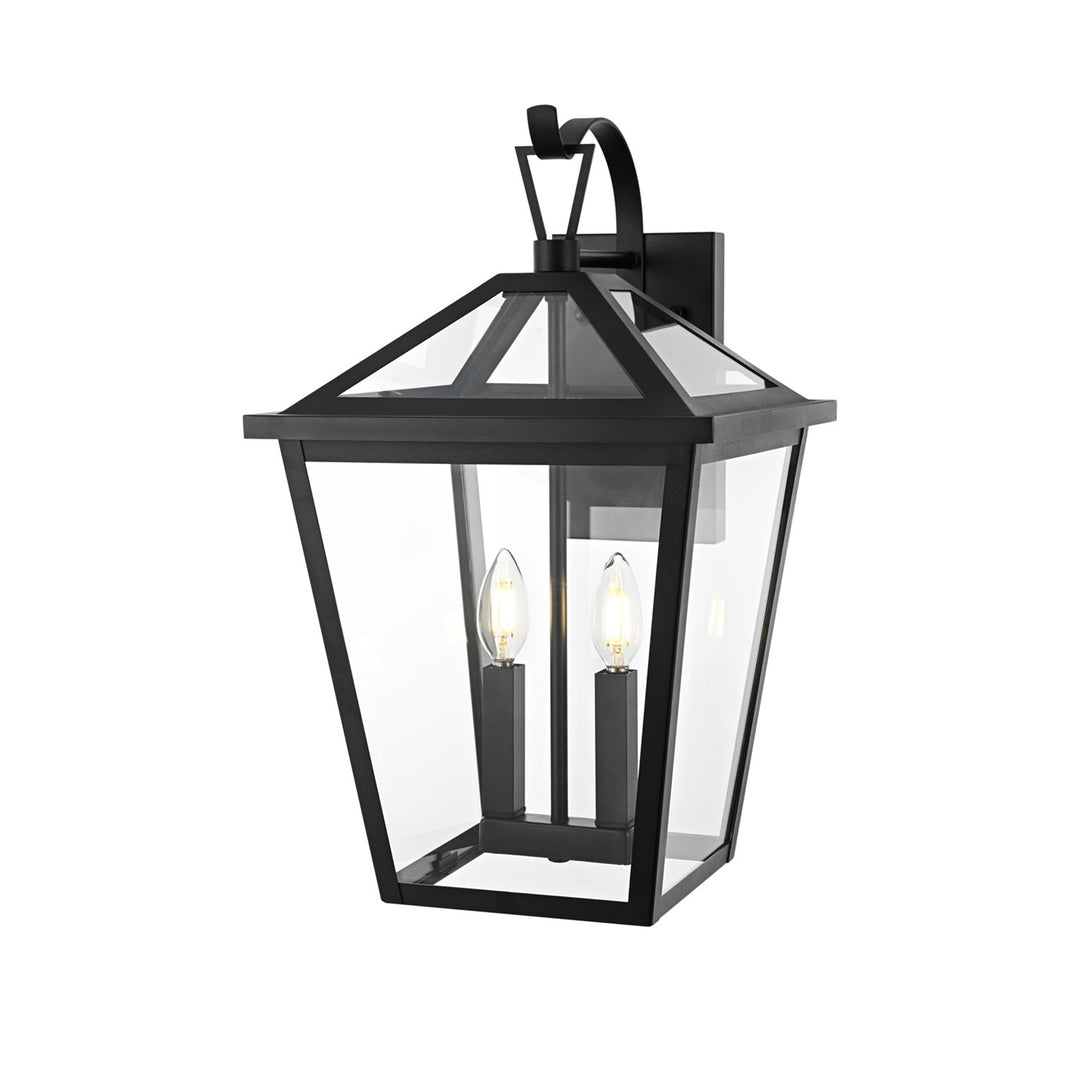 12 Inch Outdoor Wall Sconce in Black - View 4 - Joshua Marshal