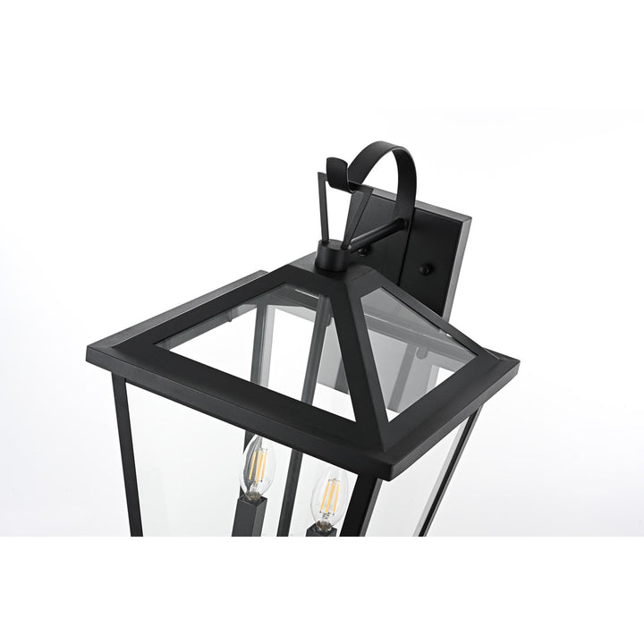 12 Inch Outdoor Wall Sconce in Black - View 5 - Joshua Marshal