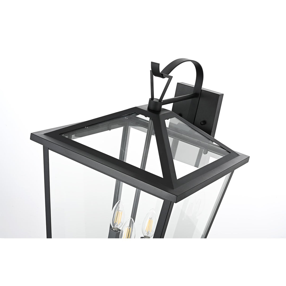 14 Inch Outdoor Wall Sconce in Black - View 5 - Joshua Marshal
