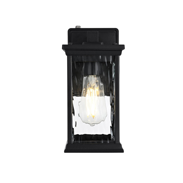 5 Inch Outdoor Wall Sconce in Black - View 4 - Joshua Marshal