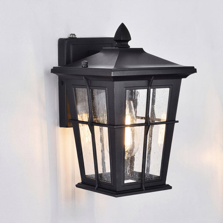7 Inch Outdoor Wall Sconce in Black Black Finish - LIGHTING by Joshua Marshal