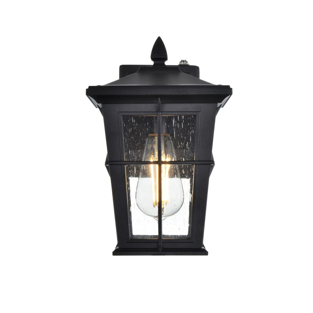 7 Inch Outdoor Wall Sconce in Black - View 3 - Joshua Marshal