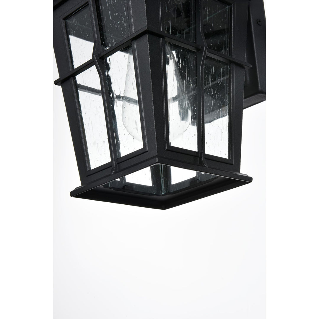 7 Inch Outdoor Wall Sconce in Black - View 5 - Joshua Marshal