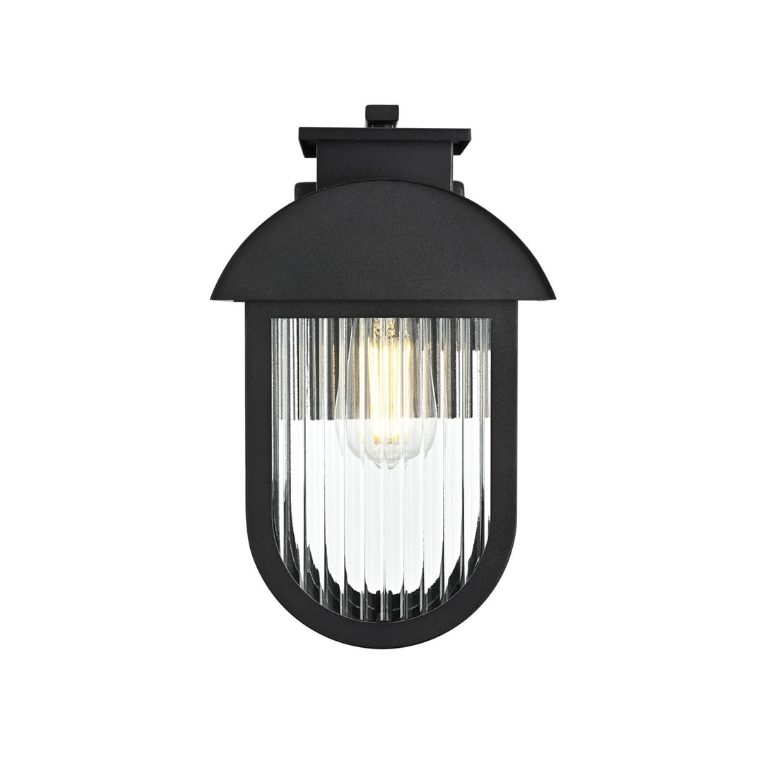 8 Inch Outdoor Wall Sconce in Black - View 3 - Joshua Marshal