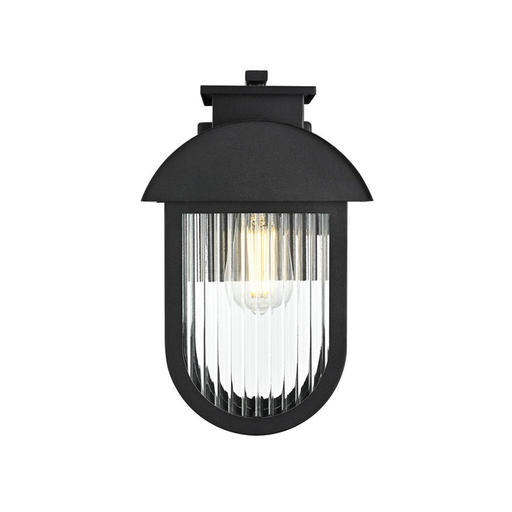 8 Inch Outdoor Wall Sconce in Black - View 3 - Joshua Marshal