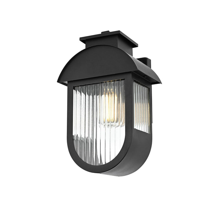 8 Inch Outdoor Wall Sconce in Black - View 4 - Joshua Marshal