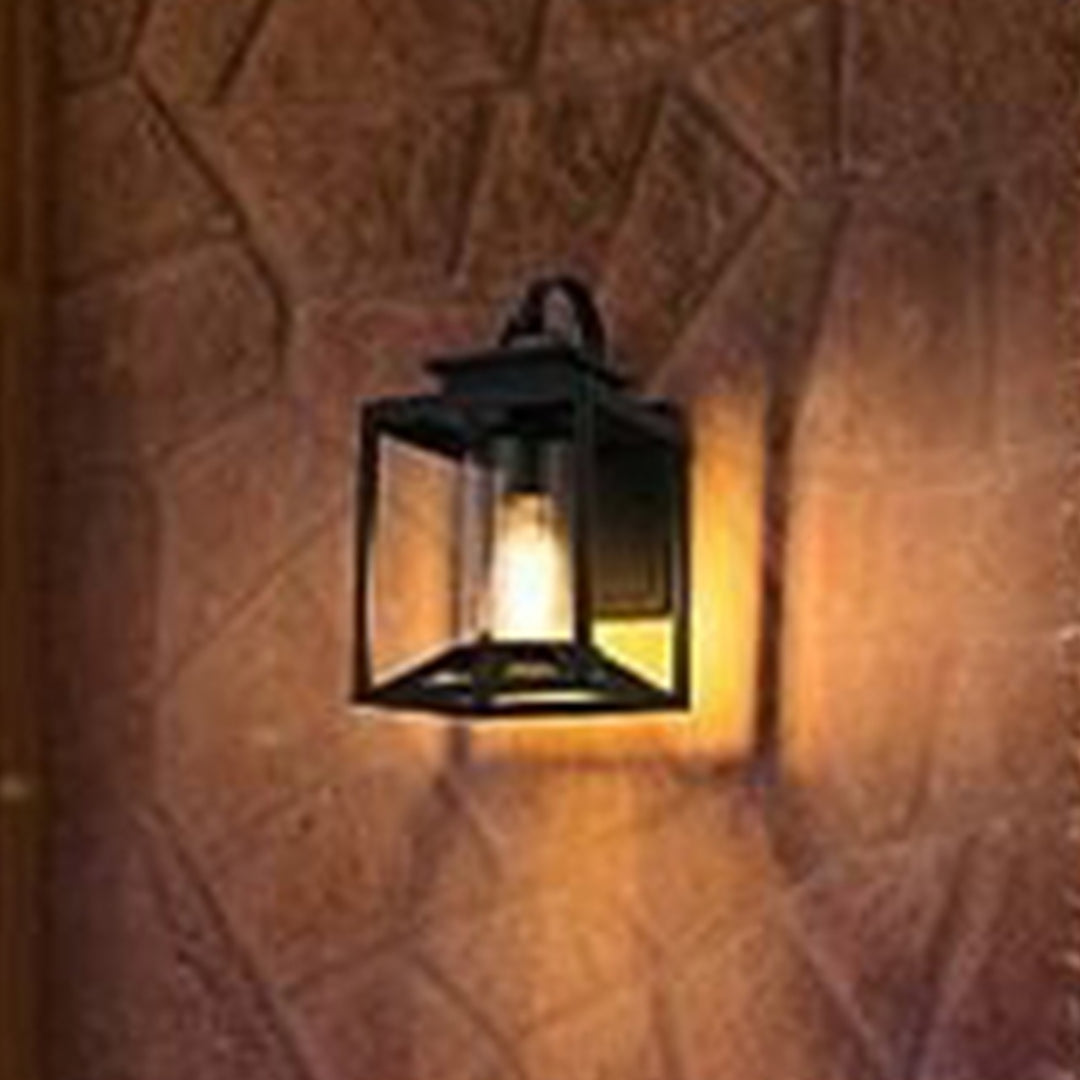 7 Inch Outdoor Wall Sconce in Black Black Finish - LIGHTING by Joshua Marshal