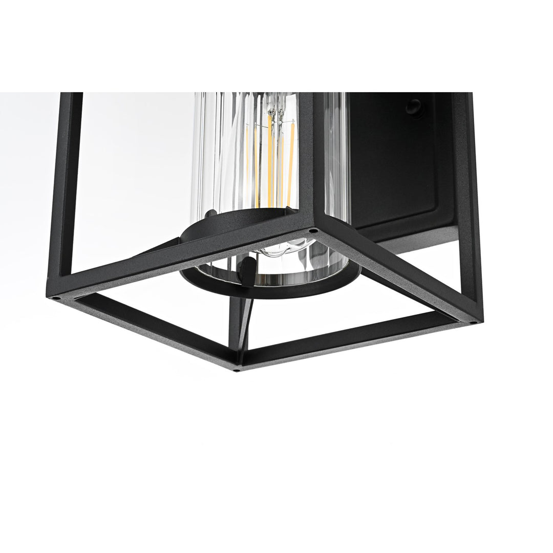 7 Inch Outdoor Wall Sconce in Black - View 5 - Joshua Marshal
