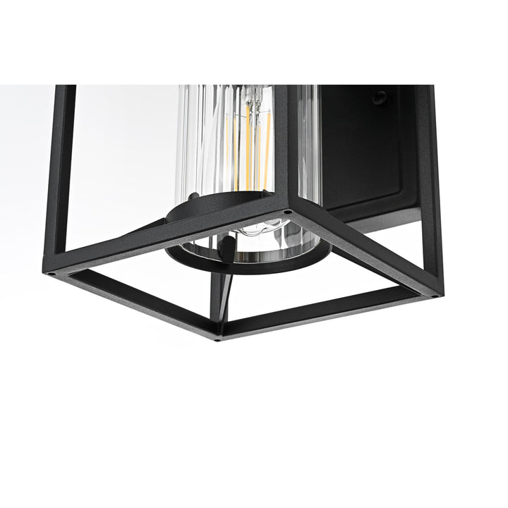 7 Inch Outdoor Wall Sconce in Black - View 5 - Joshua Marshal