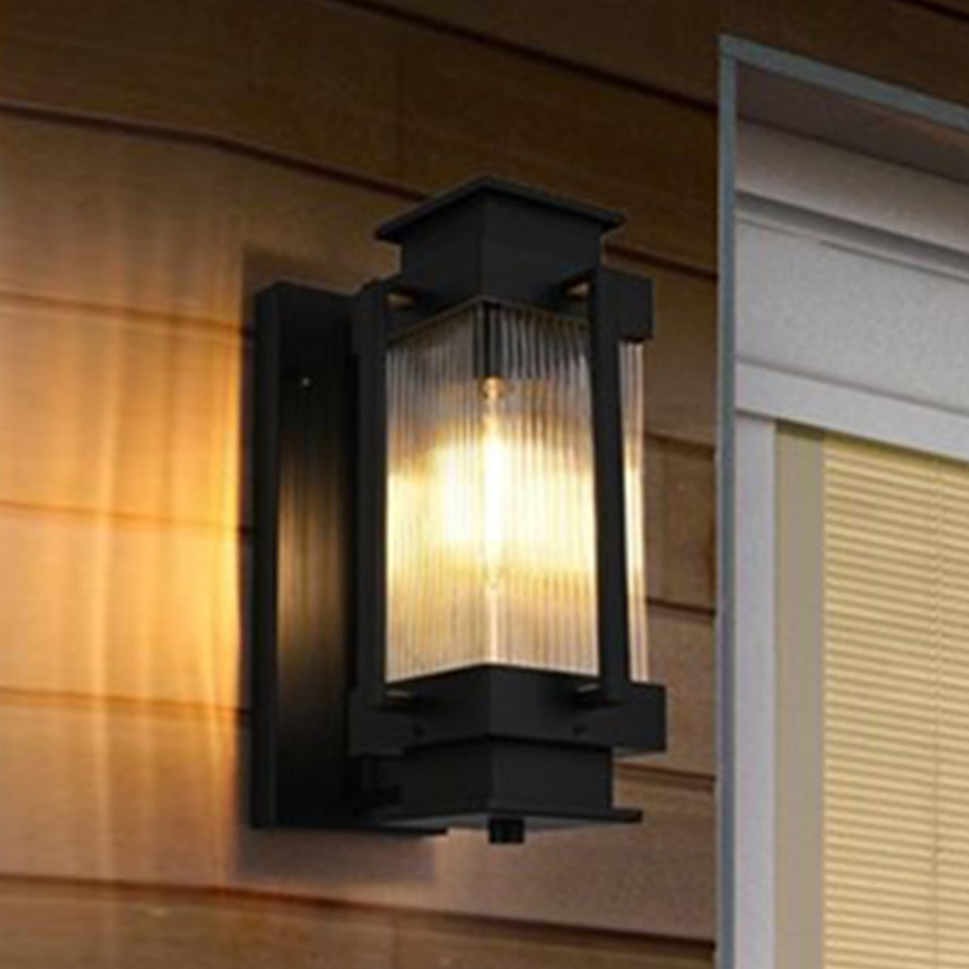 7 Inch Outdoor Wall Sconce in Black Black Finish - LIGHTING by Joshua Marshal