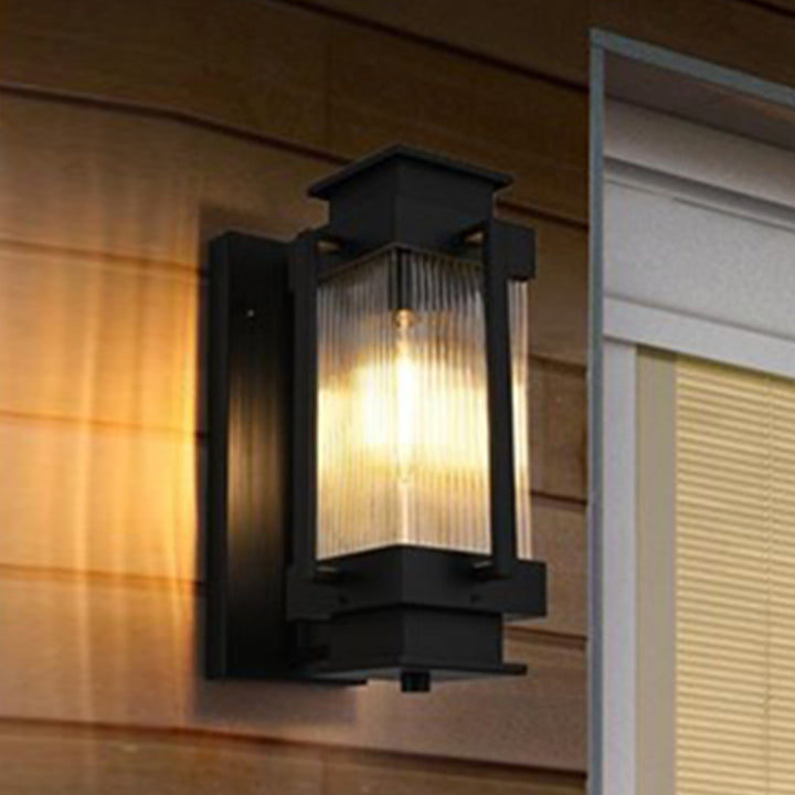 7 Inch Outdoor Wall Sconce in Black Black Finish - LIGHTING by Joshua Marshal