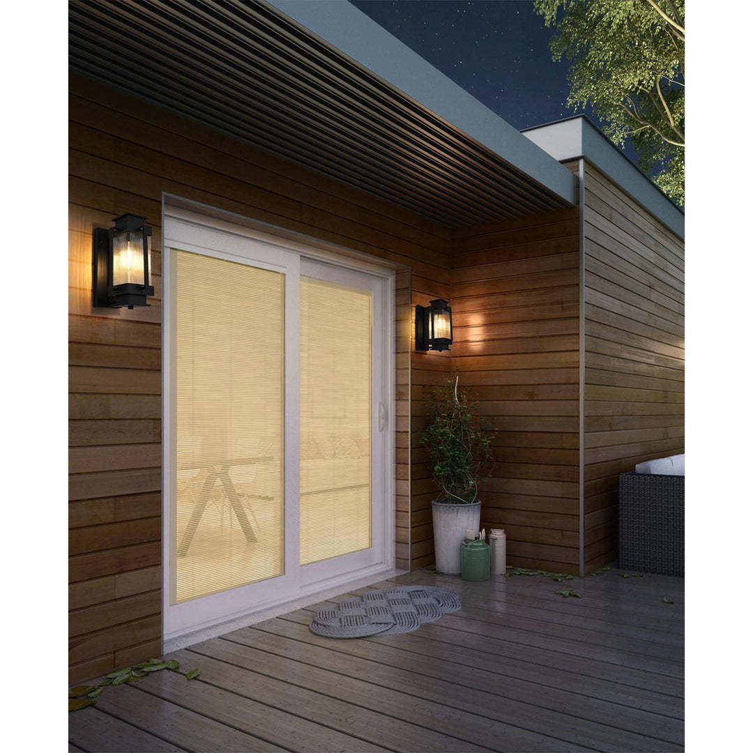 7 Inch Outdoor Wall Sconce in Black - View 2 - Joshua Marshal