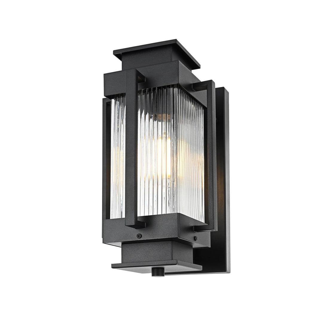 7 Inch Outdoor Wall Sconce in Black - View 3 - Joshua Marshal