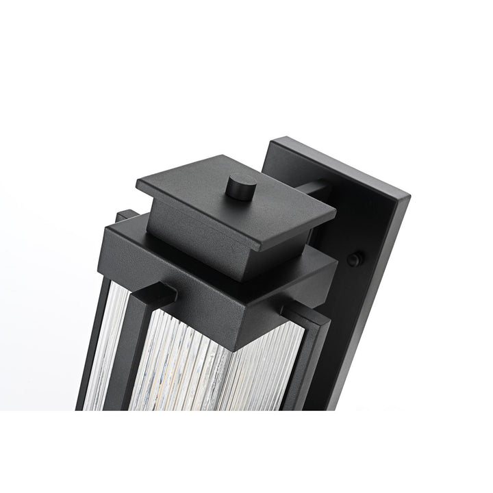 7 Inch Outdoor Wall Sconce in Black - View 5 - Joshua Marshal
