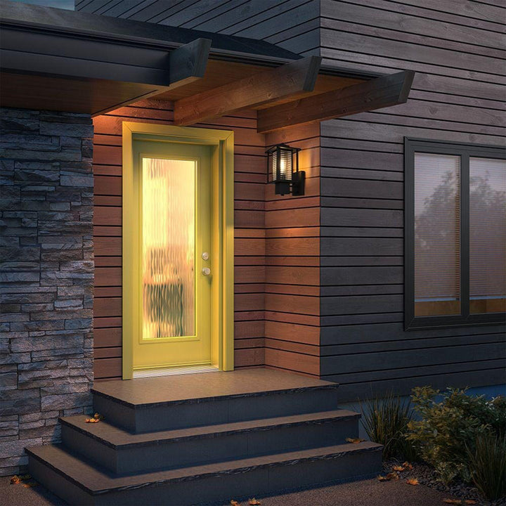 7 Inch Outdoor Wall Sconce in Black - View 2 - Joshua Marshal
