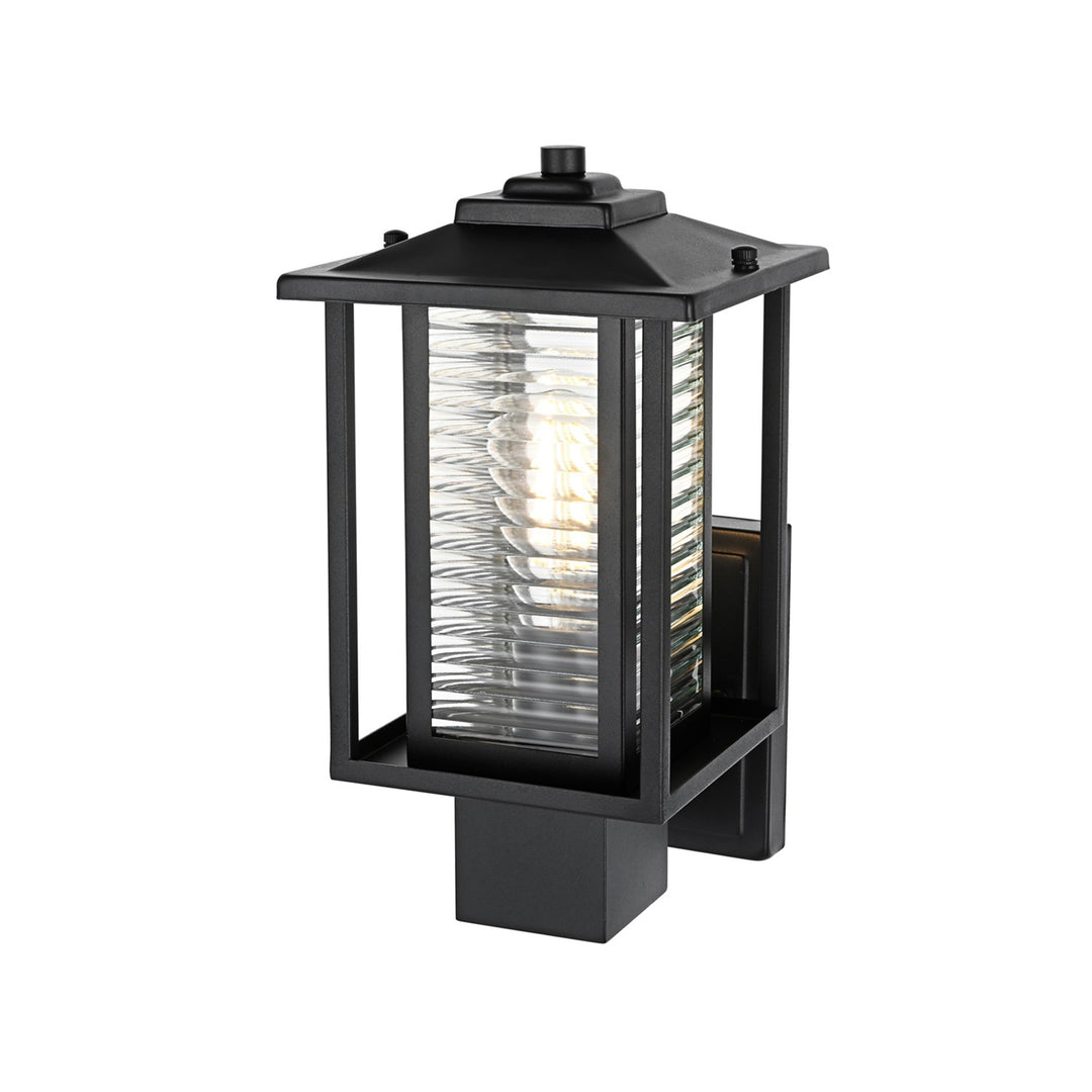 7 Inch Outdoor Wall Sconce in Black - View 5 - Joshua Marshal