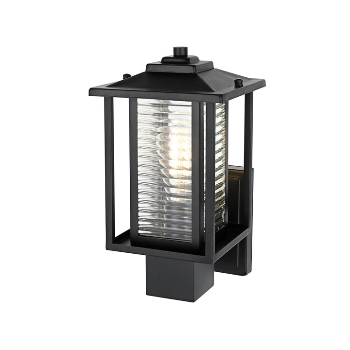7 Inch Outdoor Wall Sconce in Black - View 5 - Joshua Marshal