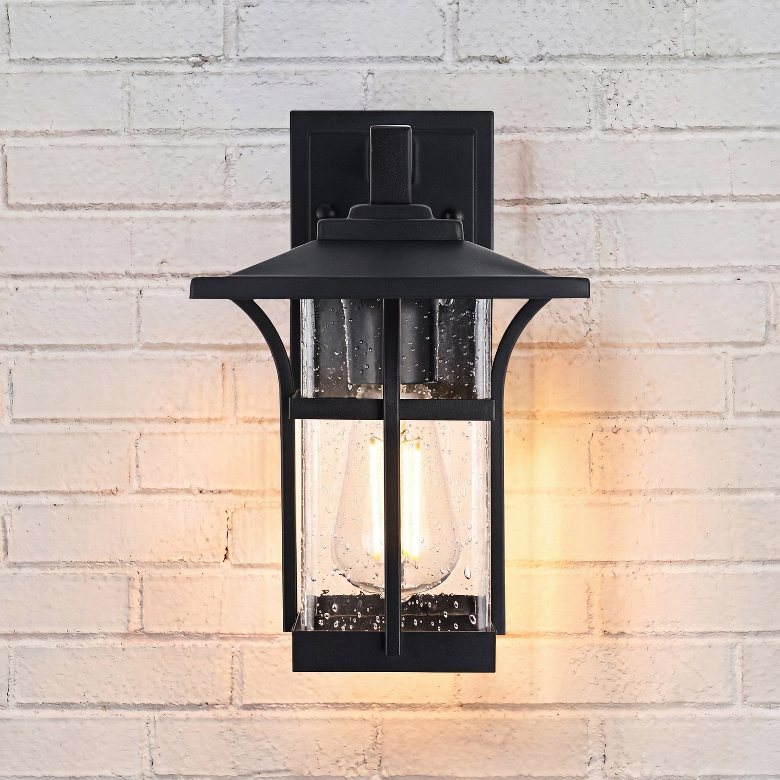 7 Inch Outdoor Wall Sconce in Black Black Finish - LIGHTING by Joshua Marshal
