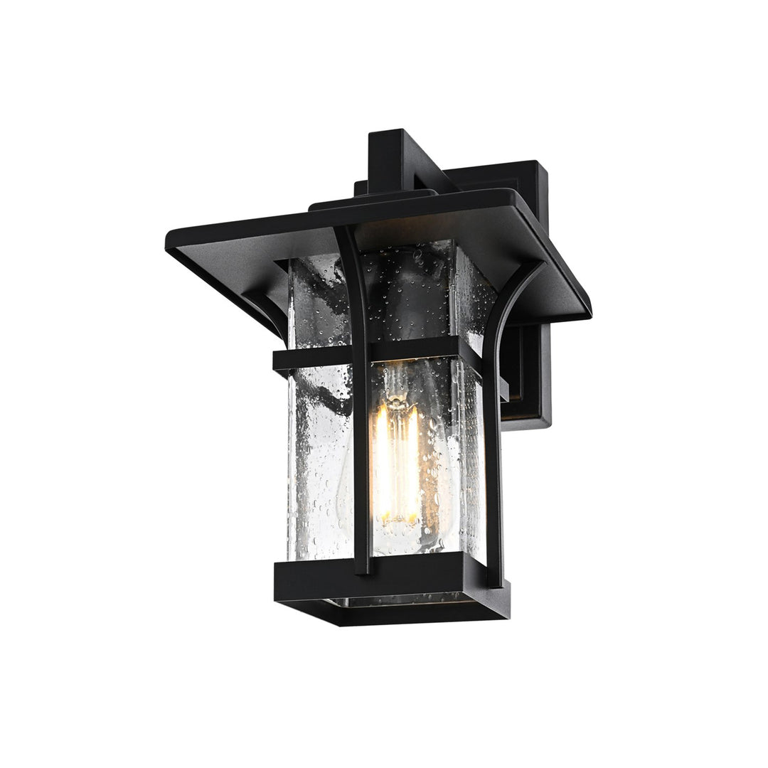 7 Inch Outdoor Wall Sconce in Black - View 5 - Joshua Marshal