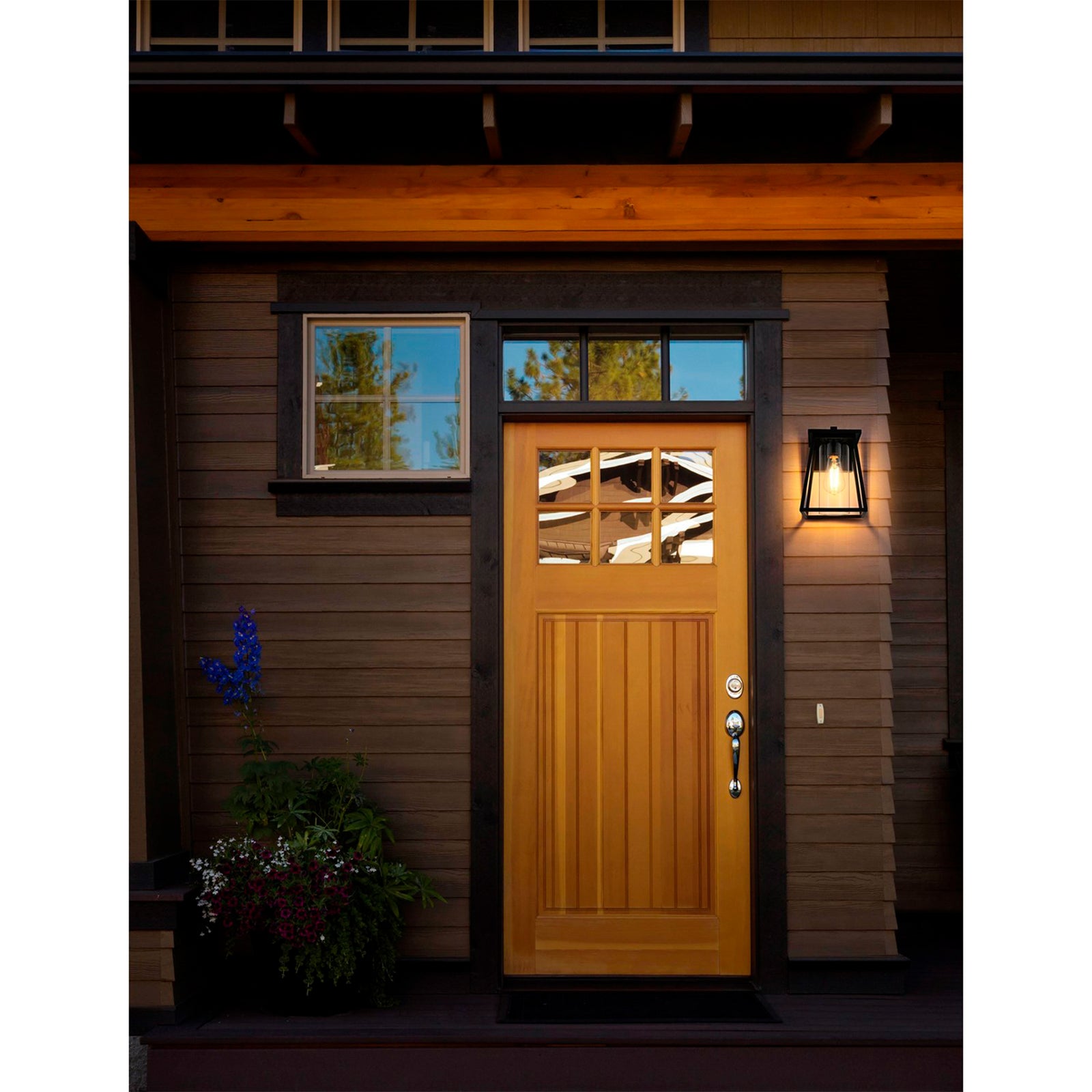 7 Inch Outdoor Wall Sconce in Black - View 2 - Joshua Marshal