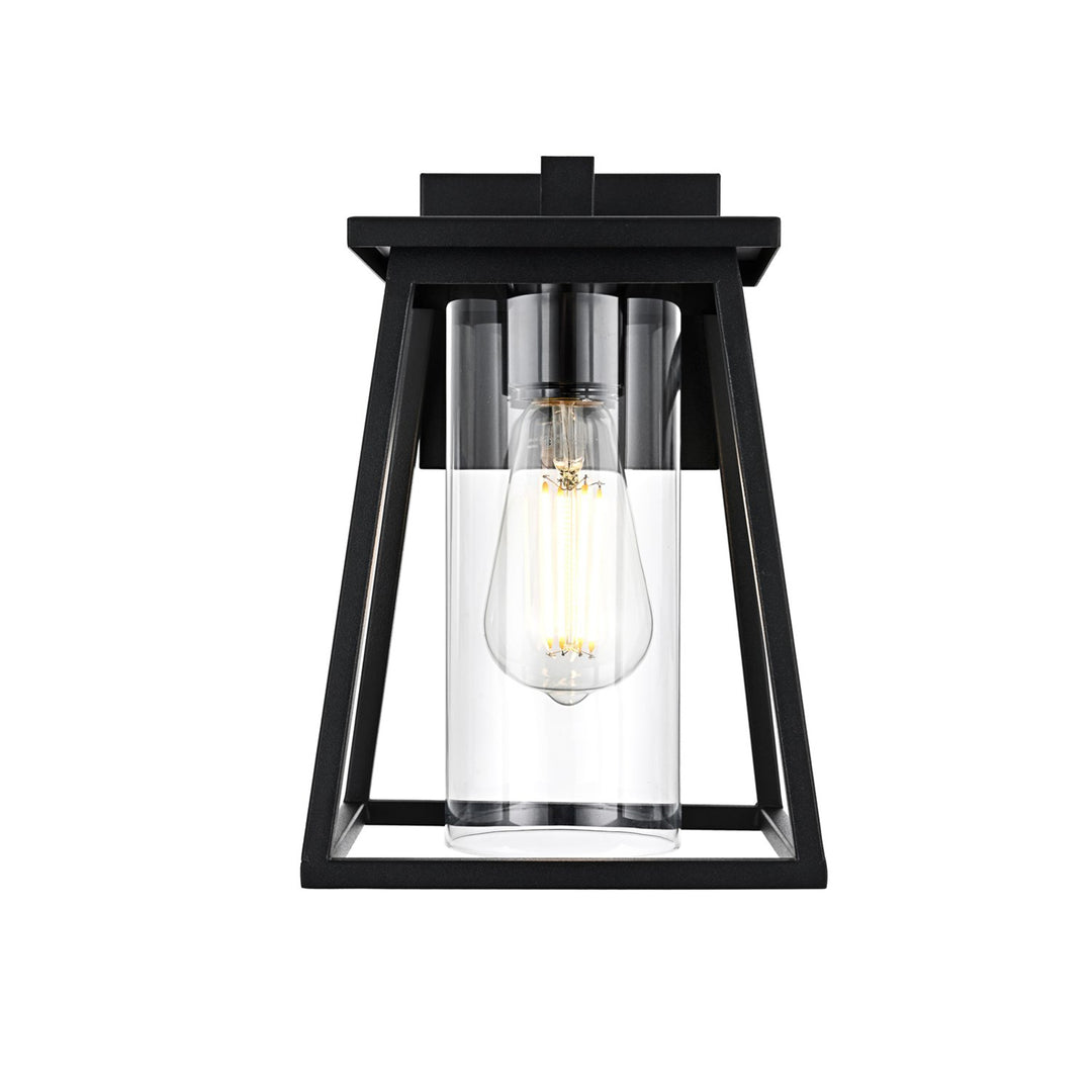 7 Inch Outdoor Wall Sconce in Black - View 3 - Joshua Marshal