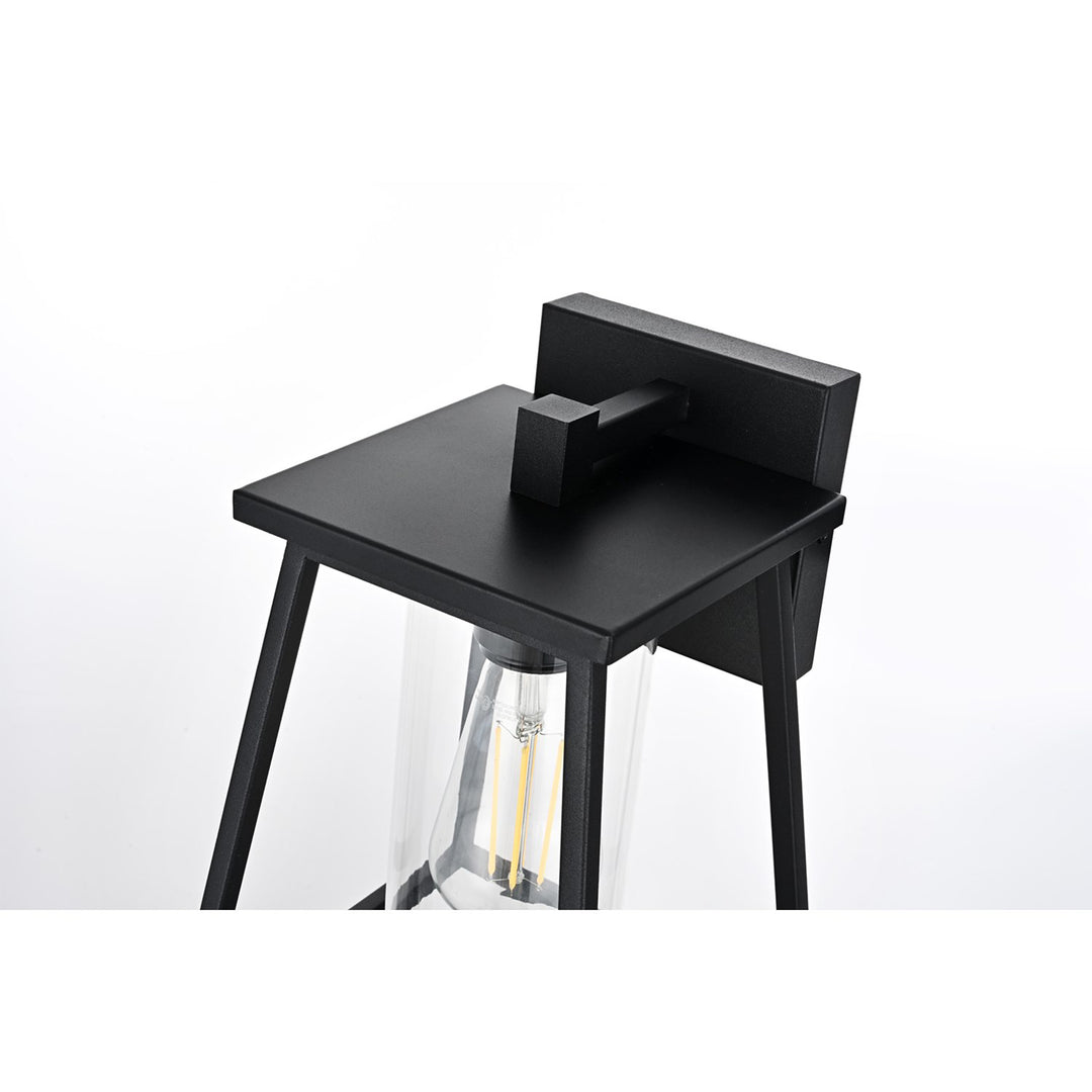 7 Inch Outdoor Wall Sconce in Black - View 5 - Joshua Marshal