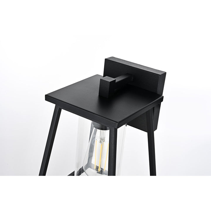 7 Inch Outdoor Wall Sconce in Black - View 5 - Joshua Marshal