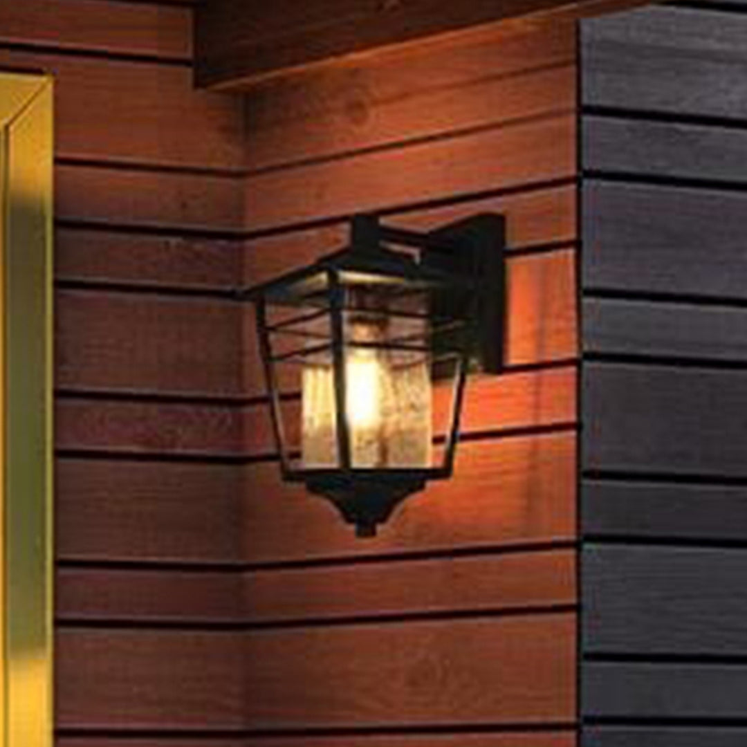 7 Inch Outdoor Wall Sconce in Black Black Finish - LIGHTING by Joshua Marshal