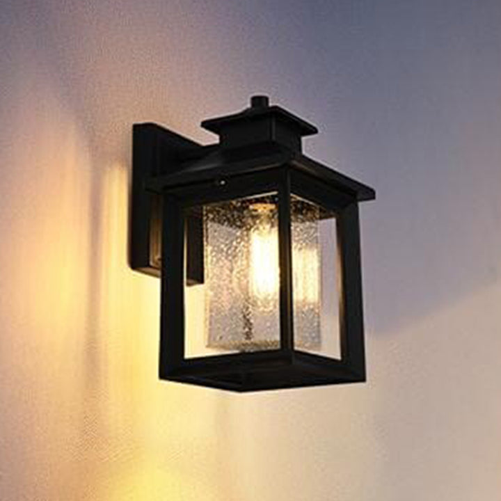 7 Inch Outdoor Wall Sconce in Black Black Finish - LIGHTING by Joshua Marshal