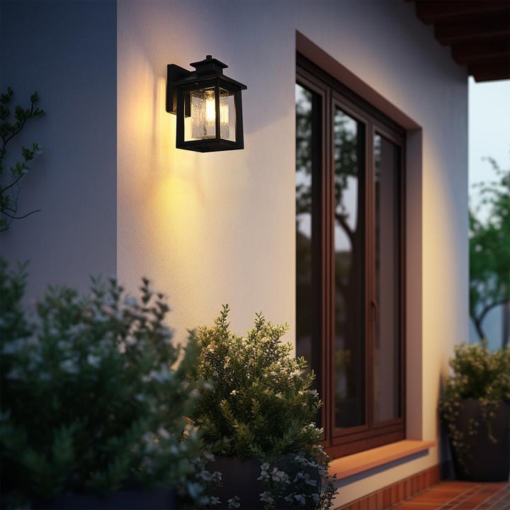 7 Inch Outdoor Wall Sconce in Black - View 2 - Joshua Marshal
