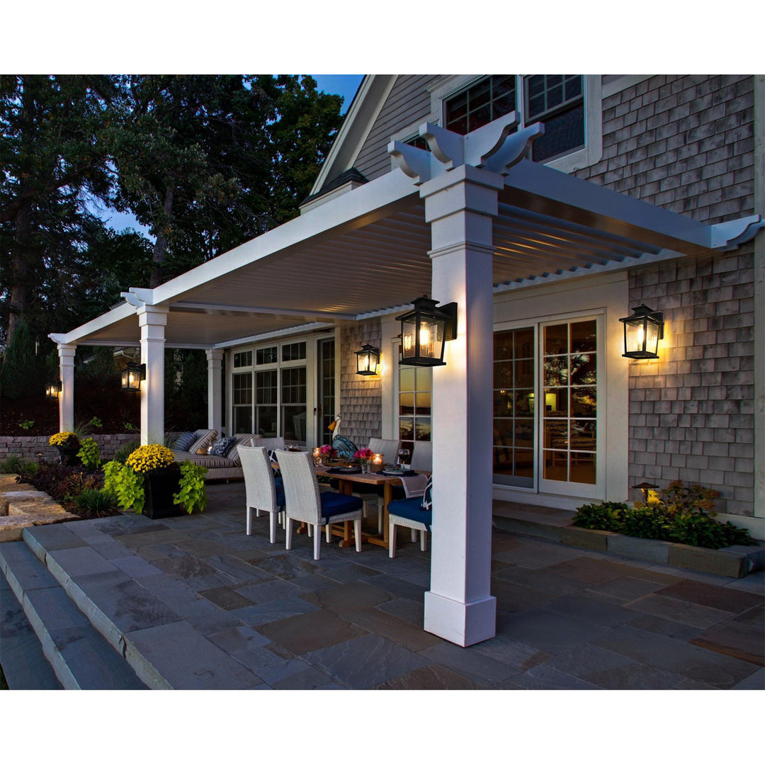 7 Inch Outdoor Wall Sconce in Black - View 2 - Joshua Marshal