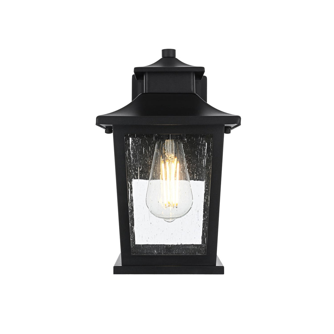 7 Inch Outdoor Wall Sconce in Black - View 4 - Joshua Marshal