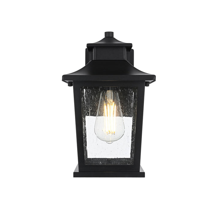 7 Inch Outdoor Wall Sconce in Black - View 4 - Joshua Marshal
