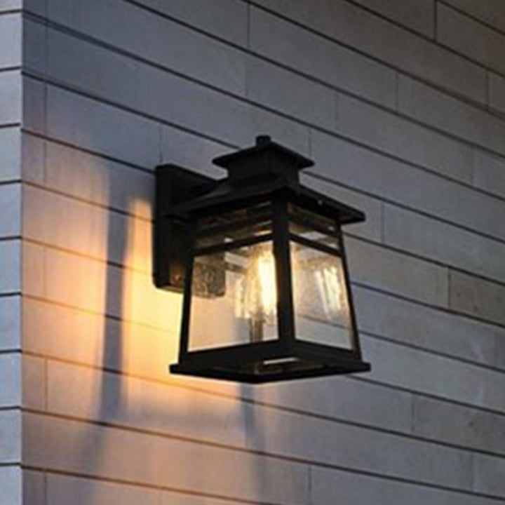 7 Inch Outdoor Wall Sconce in Black Black Finish - LIGHTING by Joshua Marshal
