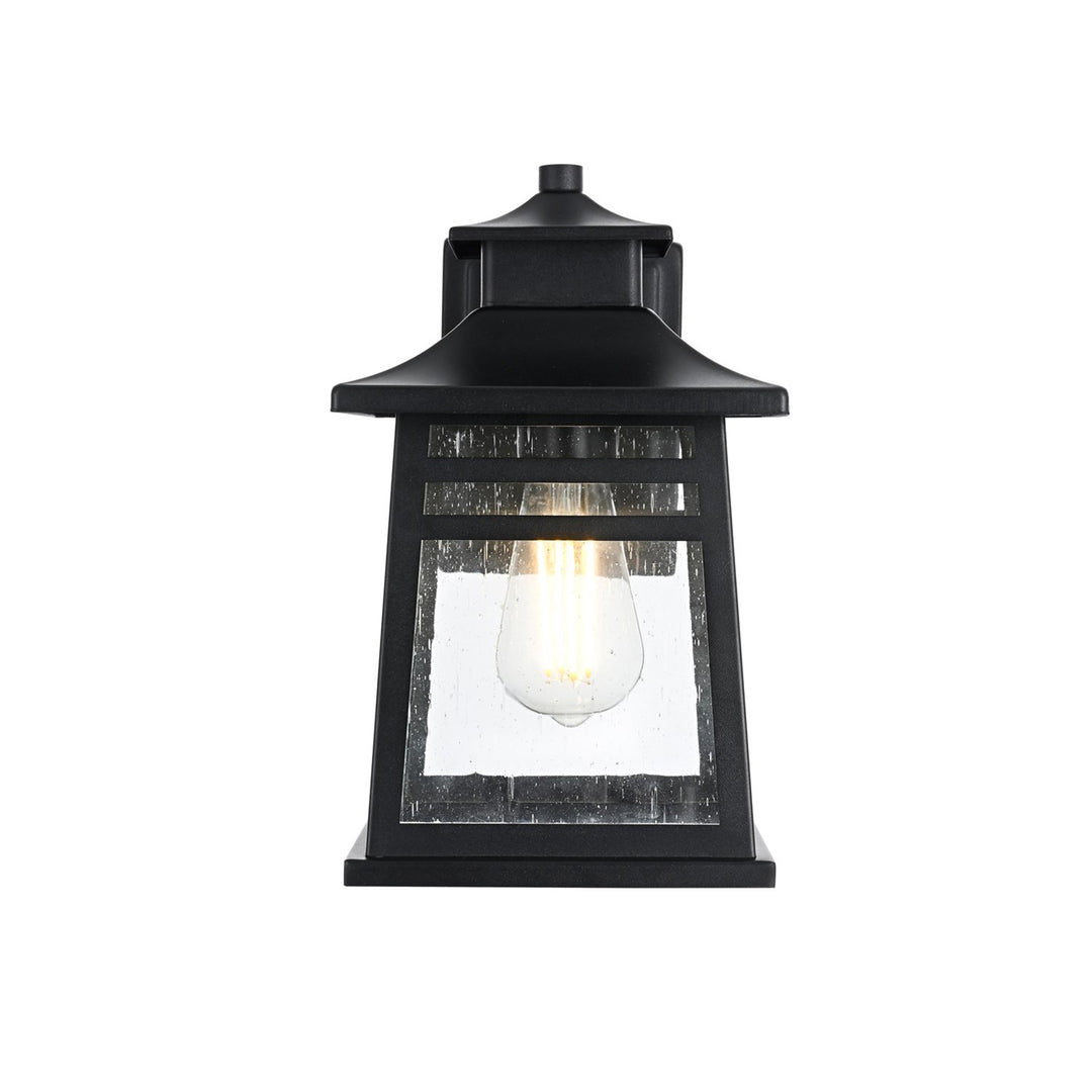 7 Inch Outdoor Wall Sconce in Black - View 4 - Joshua Marshal