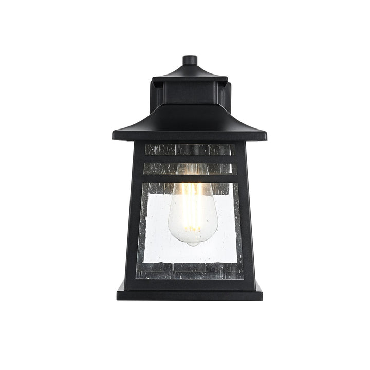 7 Inch Outdoor Wall Sconce in Black - View 4 - Joshua Marshal