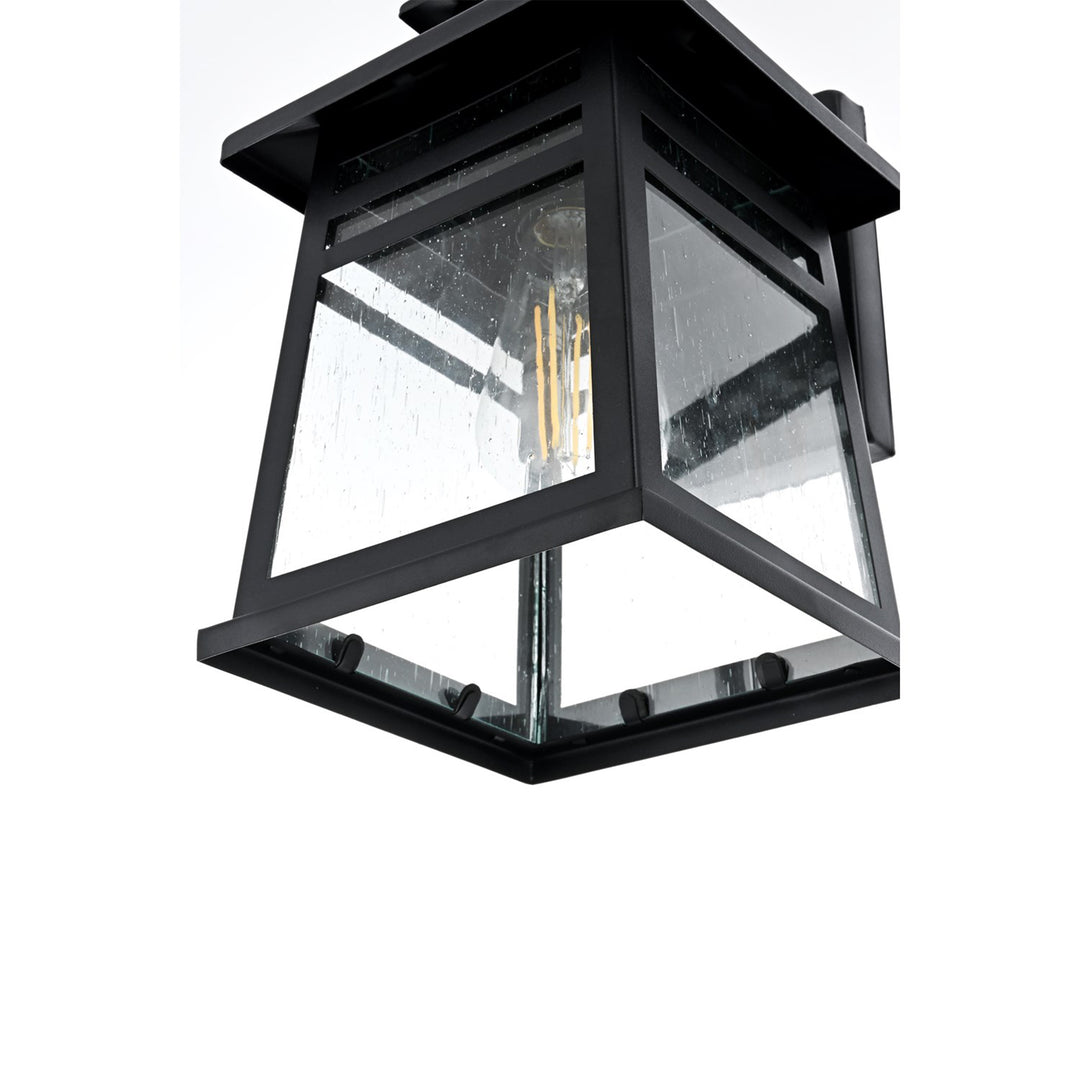 7 Inch Outdoor Wall Sconce in Black - View 5 - Joshua Marshal