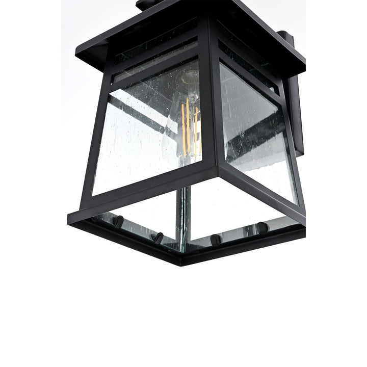 7 Inch Outdoor Wall Sconce in Black - View 5 - Joshua Marshal