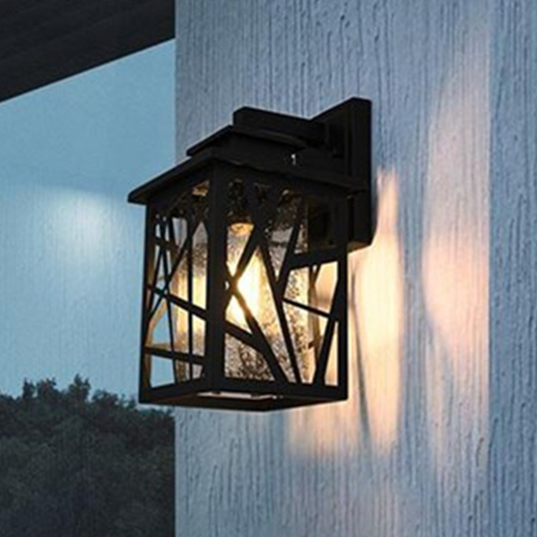 7 Inch Outdoor Wall Sconce in Black Black Finish - LIGHTING by Joshua Marshal