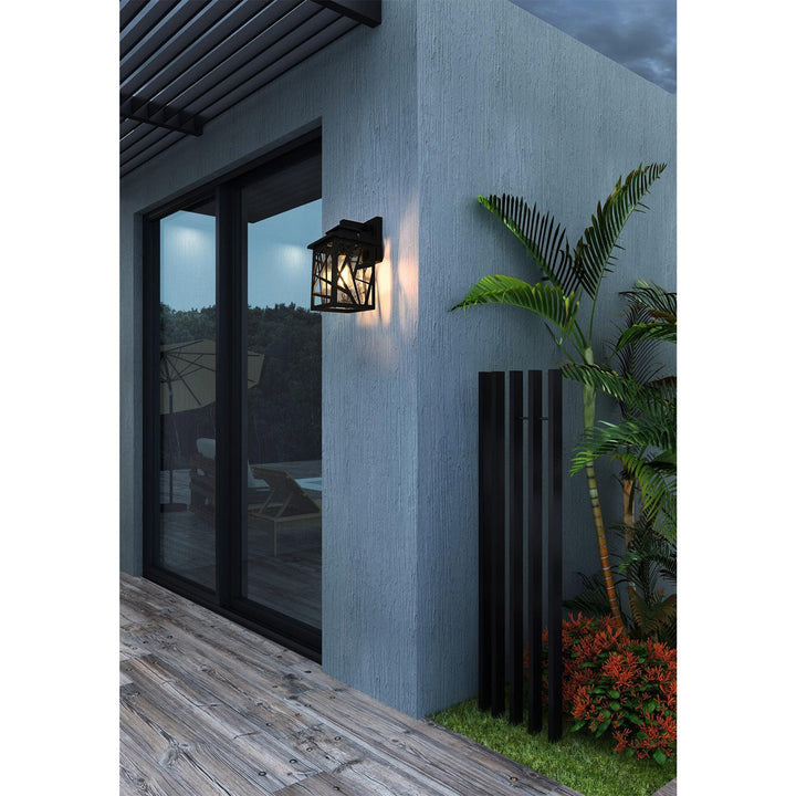 7 Inch Outdoor Wall Sconce in Black - View 2 - Joshua Marshal