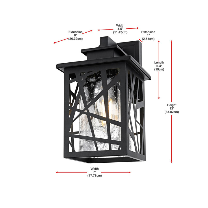 7 Inch Outdoor Wall Sconce in Black - View 6 - Joshua Marshal