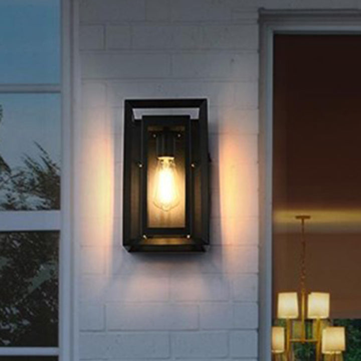 7 Inch Outdoor Wall Sconce in Black Black Finish - LIGHTING by Joshua Marshal
