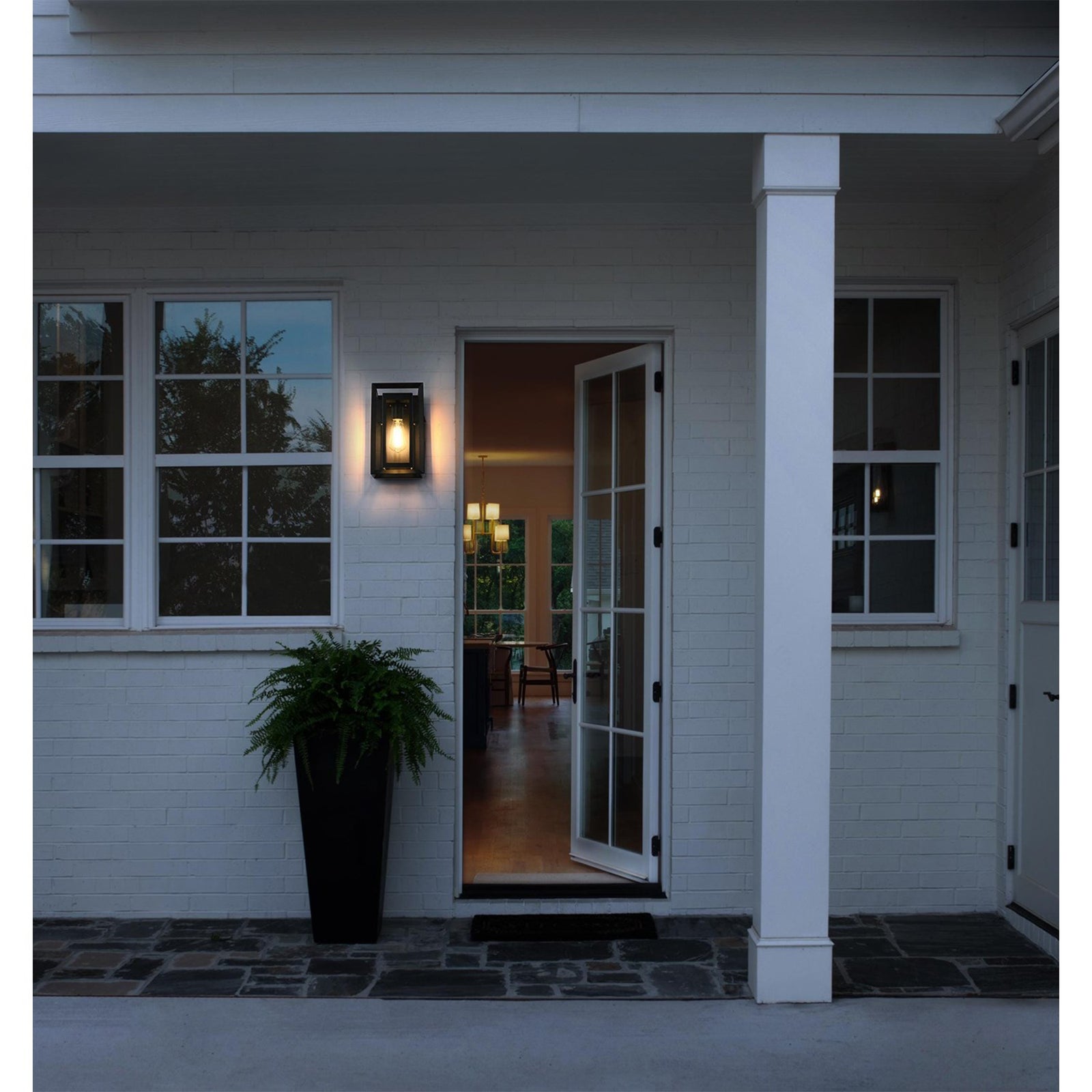 7 Inch Outdoor Wall Sconce in Black - View 2 - Joshua Marshal