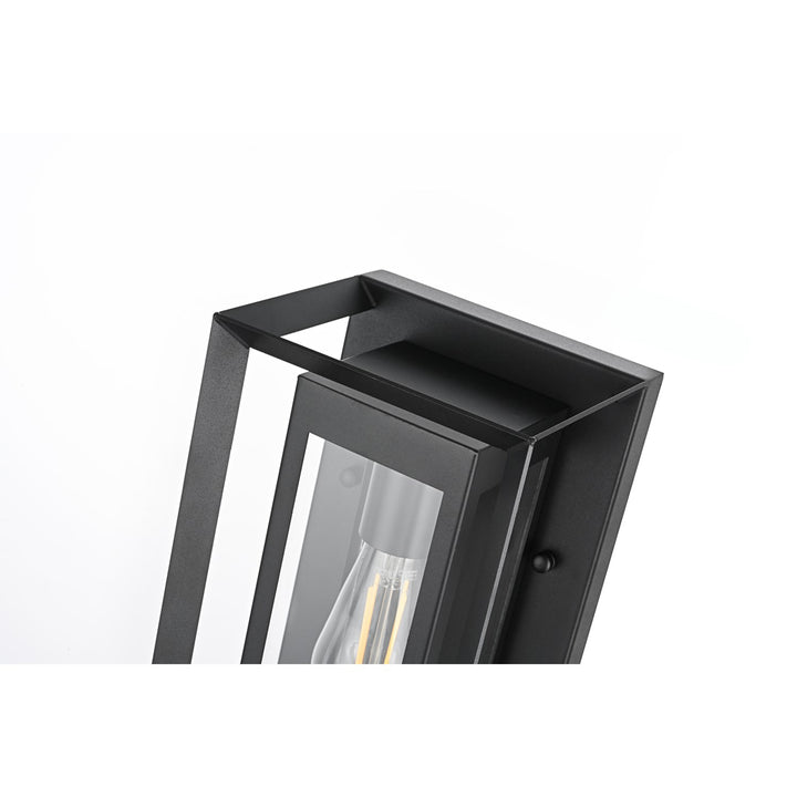 7 Inch Outdoor Wall Sconce in Black - View 5 - Joshua Marshal