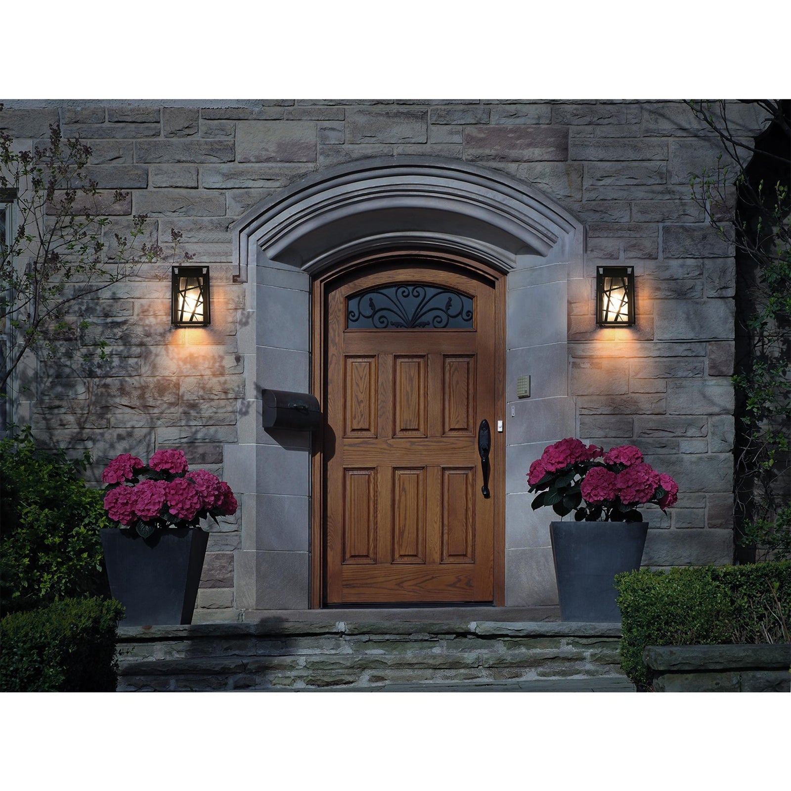 7 Inch Outdoor Wall Sconce in Black - View 2 - Joshua Marshal