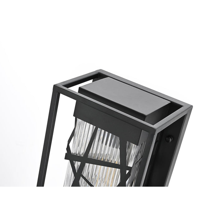 7 Inch Outdoor Wall Sconce in Black - View 5 - Joshua Marshal