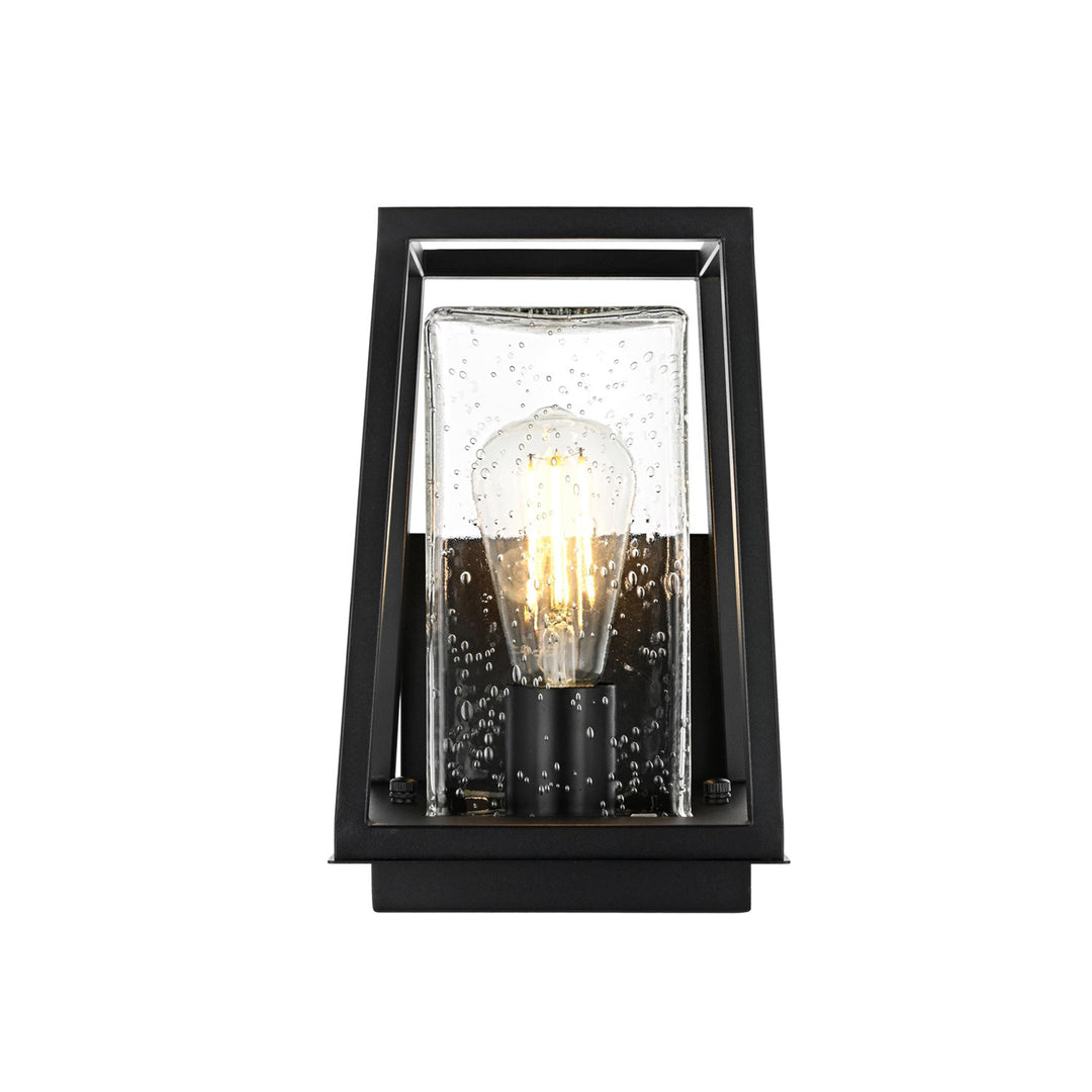 6 Inch Outdoor Wall Sconce in Black - View 3 - Joshua Marshal