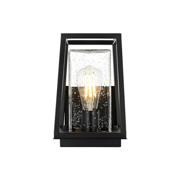 6 Inch Outdoor Wall Sconce in Black - View 3 - Joshua Marshal