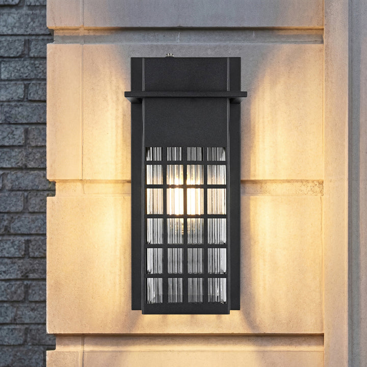 7 Inch Outdoor Wall Sconce in Black Black Finish - LIGHTING by Joshua Marshal